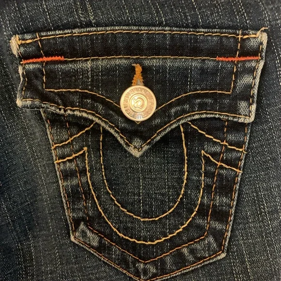 True Religion Dark Blue Denim with Red Label Size 26 - Picture 6 of 8